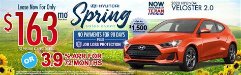 Texan hyundai - Texan Hyundai is Proudly Serving Drivers Across the Katy, TX, Area: Visit Us Today! | Texan Hyundai. Skip to main content. NEW SALES: (855) 483-9016; PRE-OWNED SALES: (855) 557-0378; Service: (855) 479-5816; Parts: (855) 563-7242; 27309 Southwest Fwy Directions Rosenberg, TX 77471. Home; New Inventory